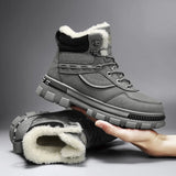 Winter Men Cotton Shoes Thick Sole Fashion Motorcycle