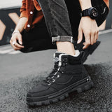 Winter Men Cotton Shoes Thick Sole Fashion Motorcycle