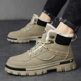 Winter Men Cotton Shoes Thick Sole Fashion Motorcycle