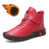 Winter Shoes Women Boots Leather Comfortable Soft Bottom
