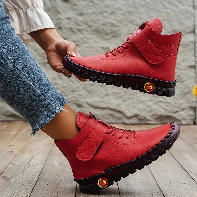 Winter Shoes Women Boots Leather Comfortable Soft Bottom