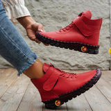 Winter Shoes Women Boots Leather Comfortable Soft Bottom