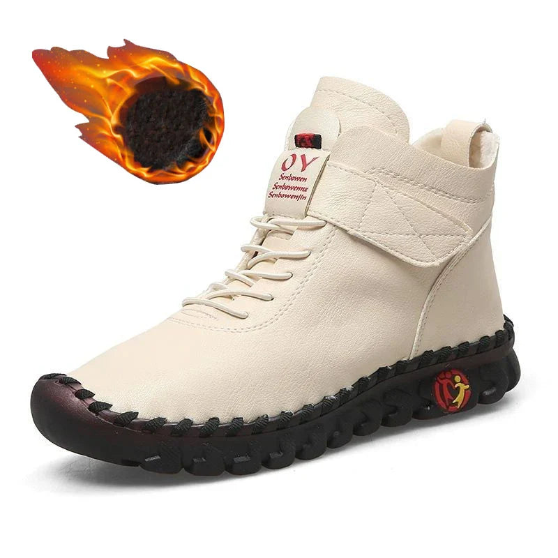 Winter Shoes Women Boots Leather Comfortable Soft Bottom