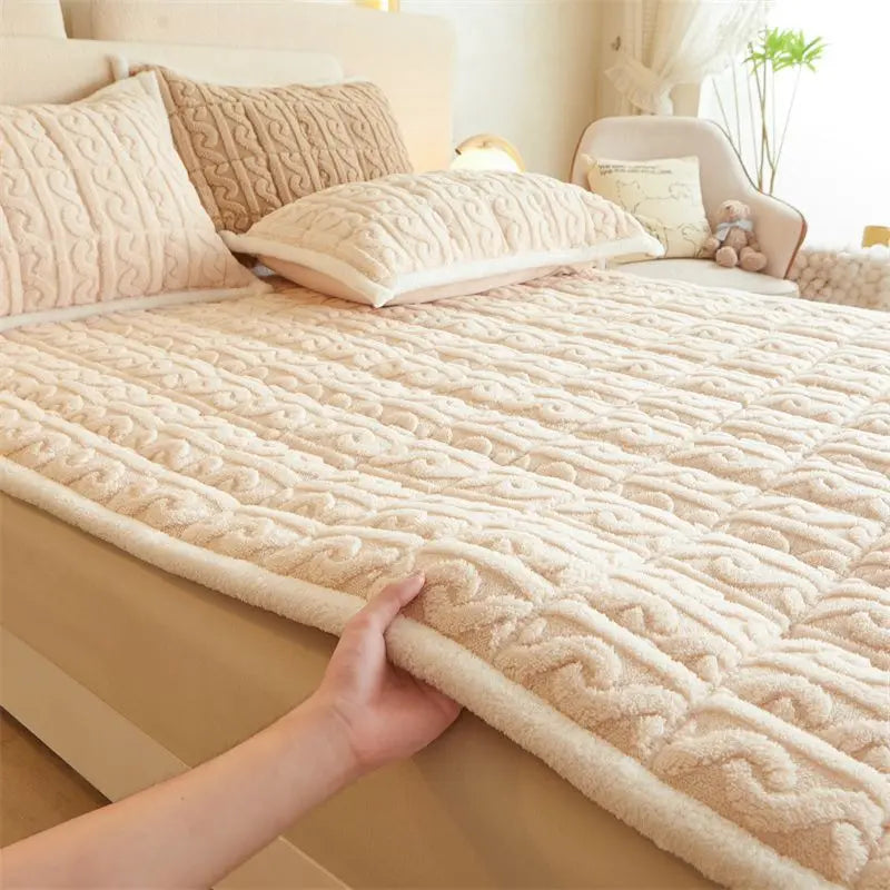 Winter Soft Mattress Toppers Student Dormitory Plush Bed