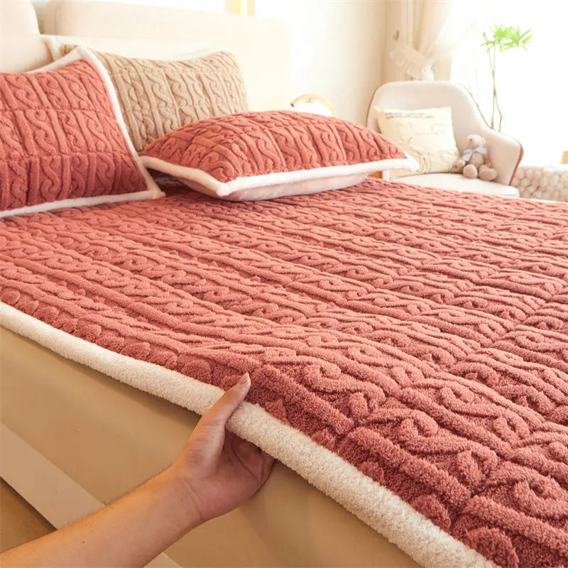 Winter Soft Mattress Toppers Student Dormitory Plush Bed