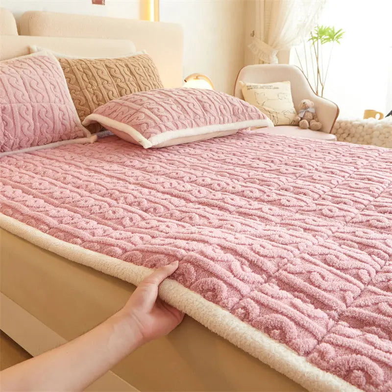 Winter Soft Mattress Toppers Student Dormitory Plush Bed