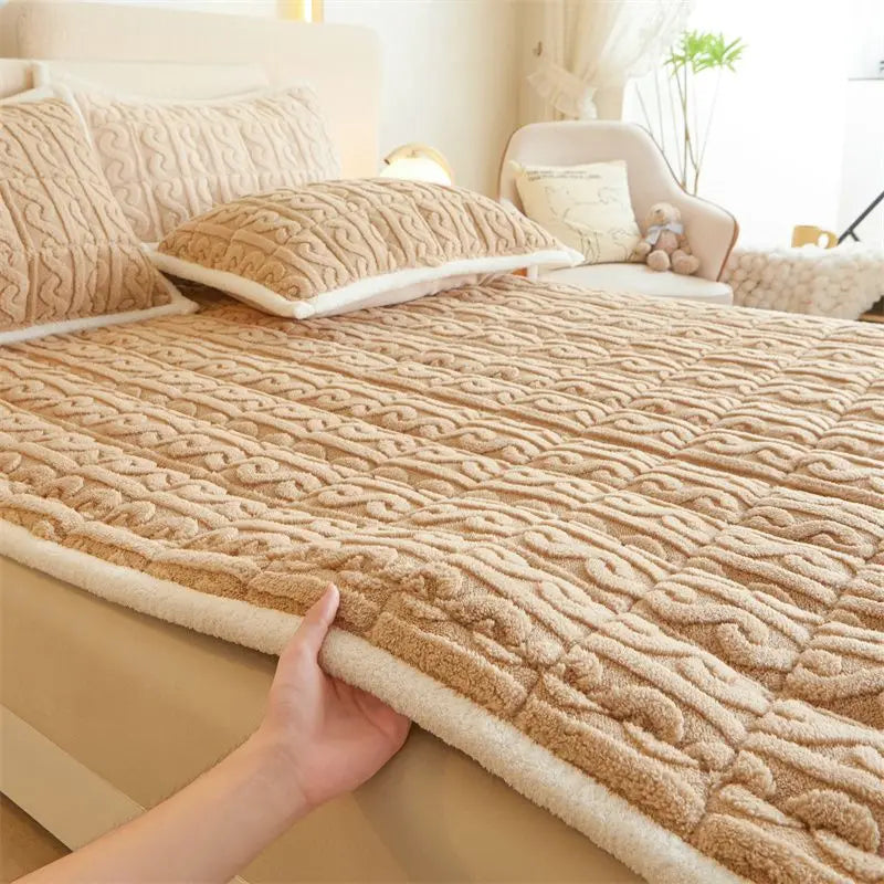 Winter Soft Mattress Toppers Student Dormitory Plush Bed