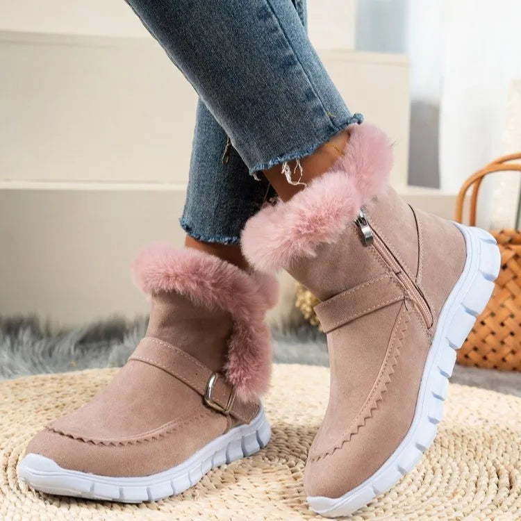 Winter Women Fur Warm Chelsea Snow Boots Casual