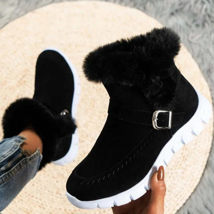 Winter Women Fur Warm Chelsea Snow Boots Casual