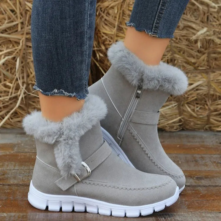 Winter Women Fur Warm Chelsea Snow Boots Casual