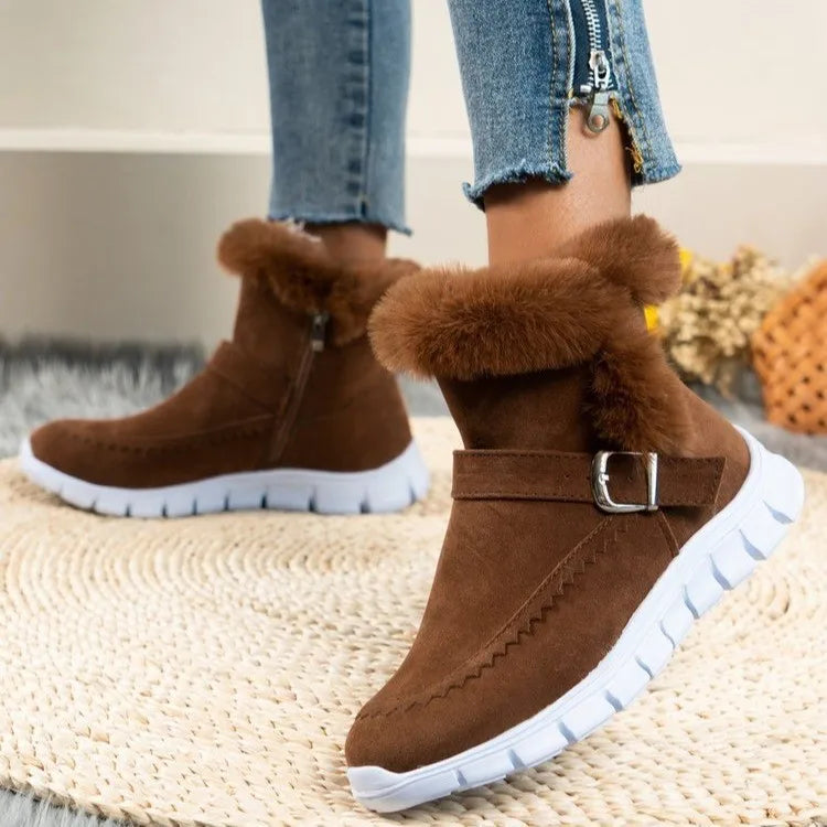 Winter Women Fur Warm Chelsea Snow Boots Casual