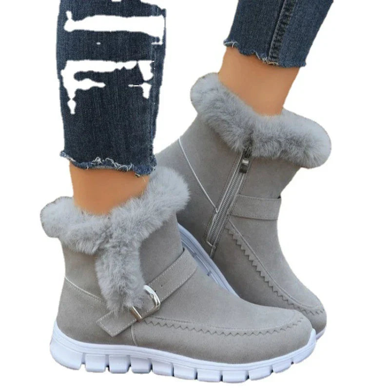 Winter Women Fur Warm Chelsea Snow Boots Casual