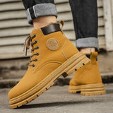Winter plush and thick yellow boots for warm