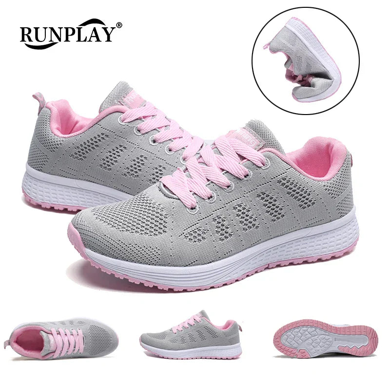 Woman Tennis Shoes Fashion Tenis Feminino Lace-Up White