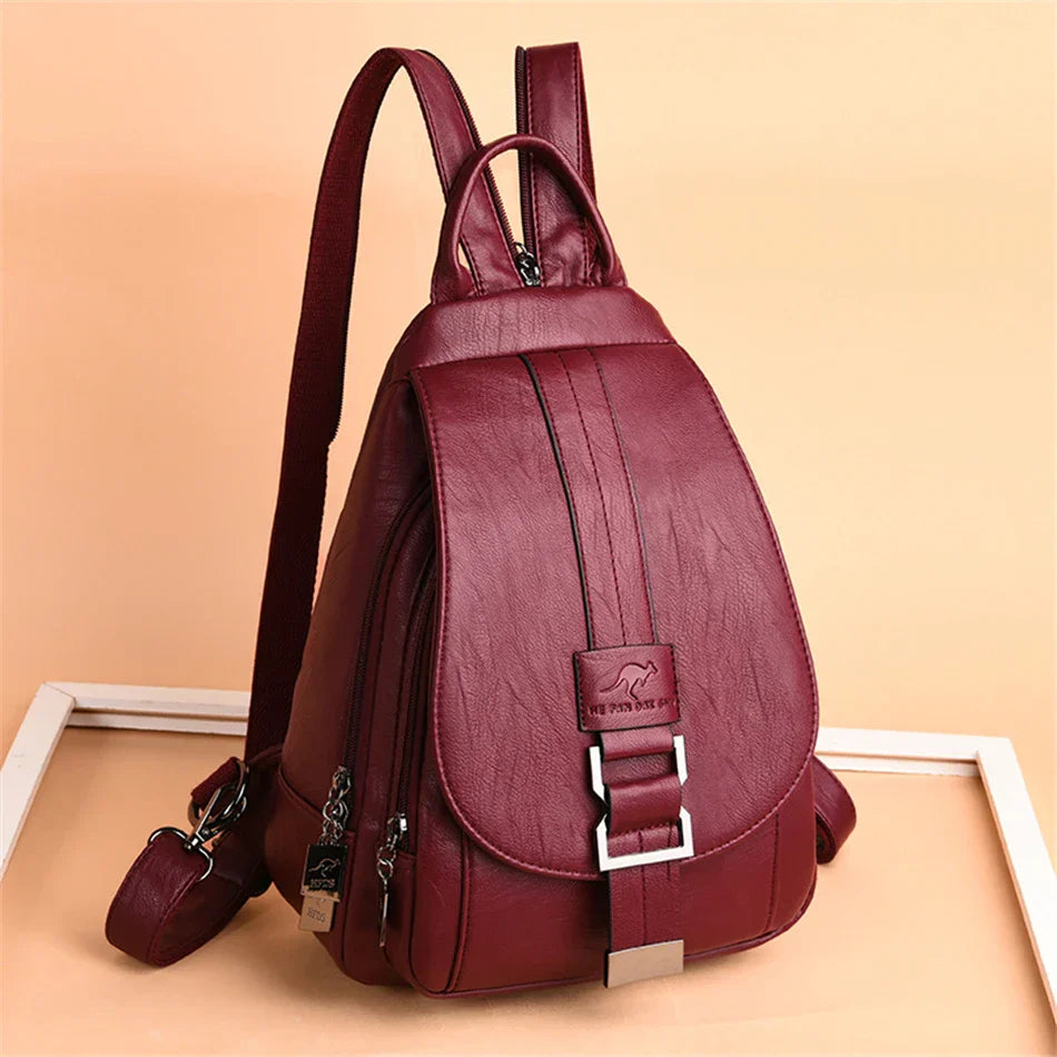 Women Anti theft Backpack High Quality Leather School