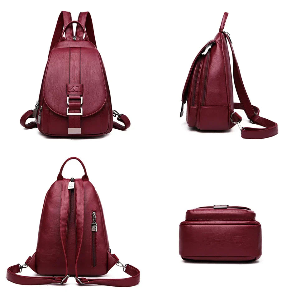 Women Anti theft Backpack High Quality Leather School