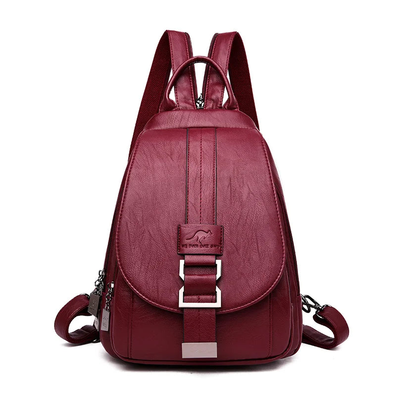 Women Anti theft Backpack High Quality Leather School
