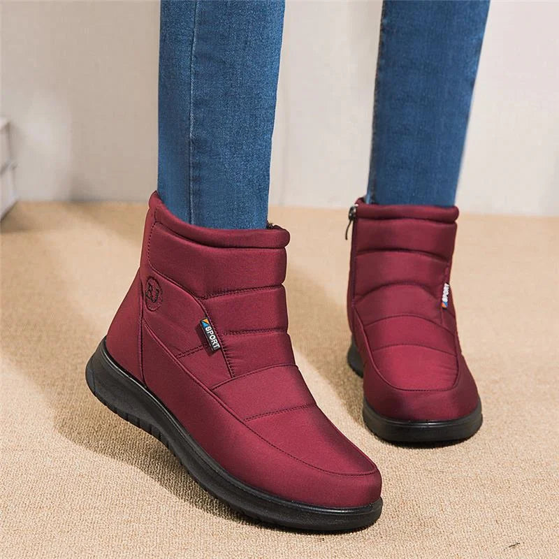 Women Boots Snow Fur Shoes Woman zipper Platform
