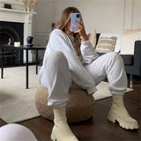 Women Boots White Platform Boots for Winter Autumn