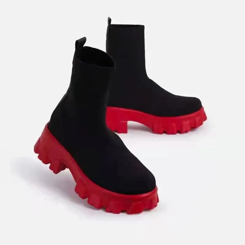 Women Boots White Platform Boots for Winter Autumn