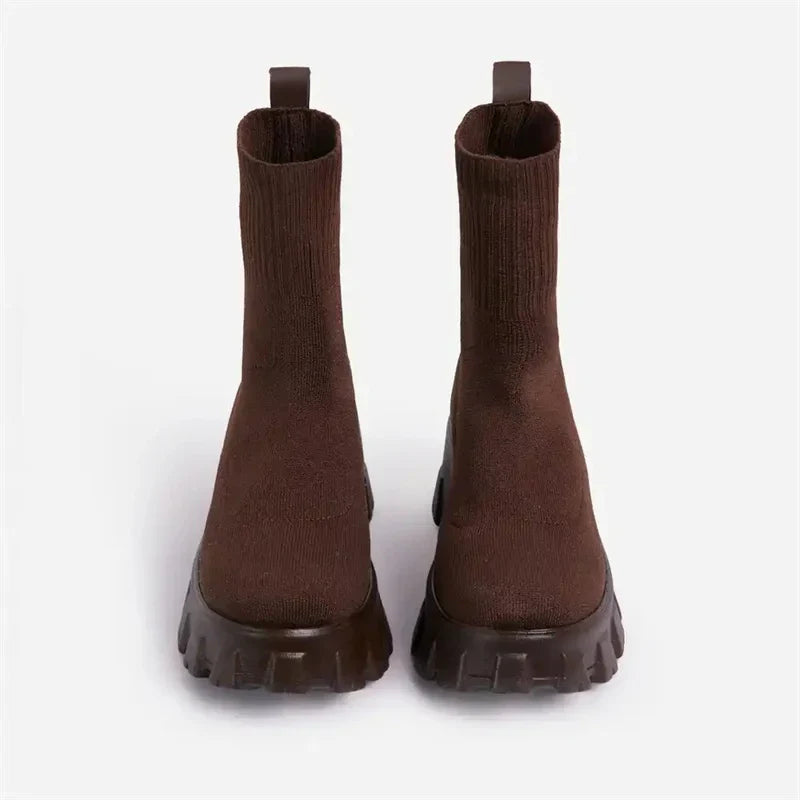 Women Boots White Platform Boots for Winter Autumn