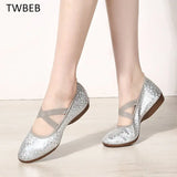 Women Dance Standard Low Heel Shoes Ladies Girls