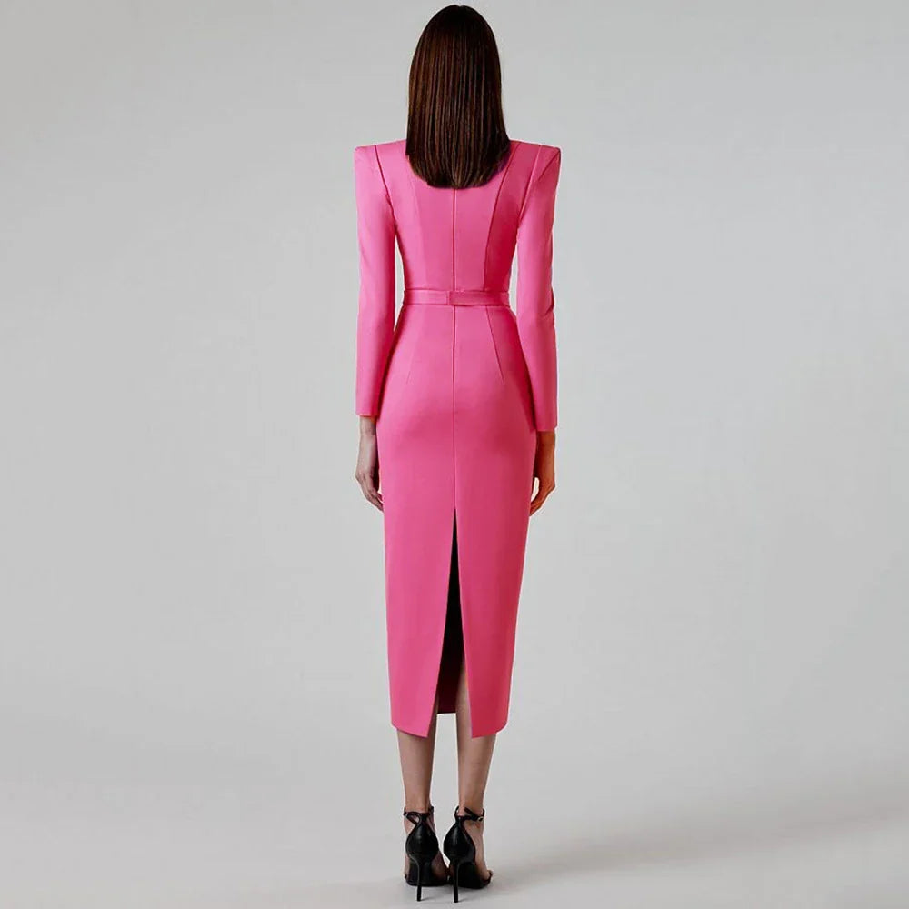 Women Elegant Bandage Dress 2023 New Sexy Bodycon