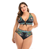 Women High Waist Bikinis set Swimsuit Plus size