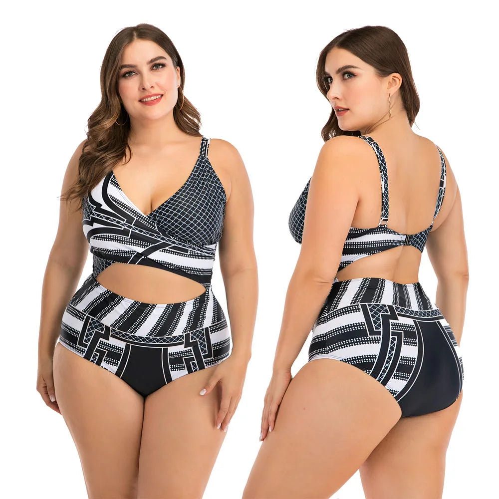 Women High Waist Bikinis set Swimsuit Plus size
