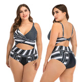 Women High Waist Bikinis set Swimsuit Plus size