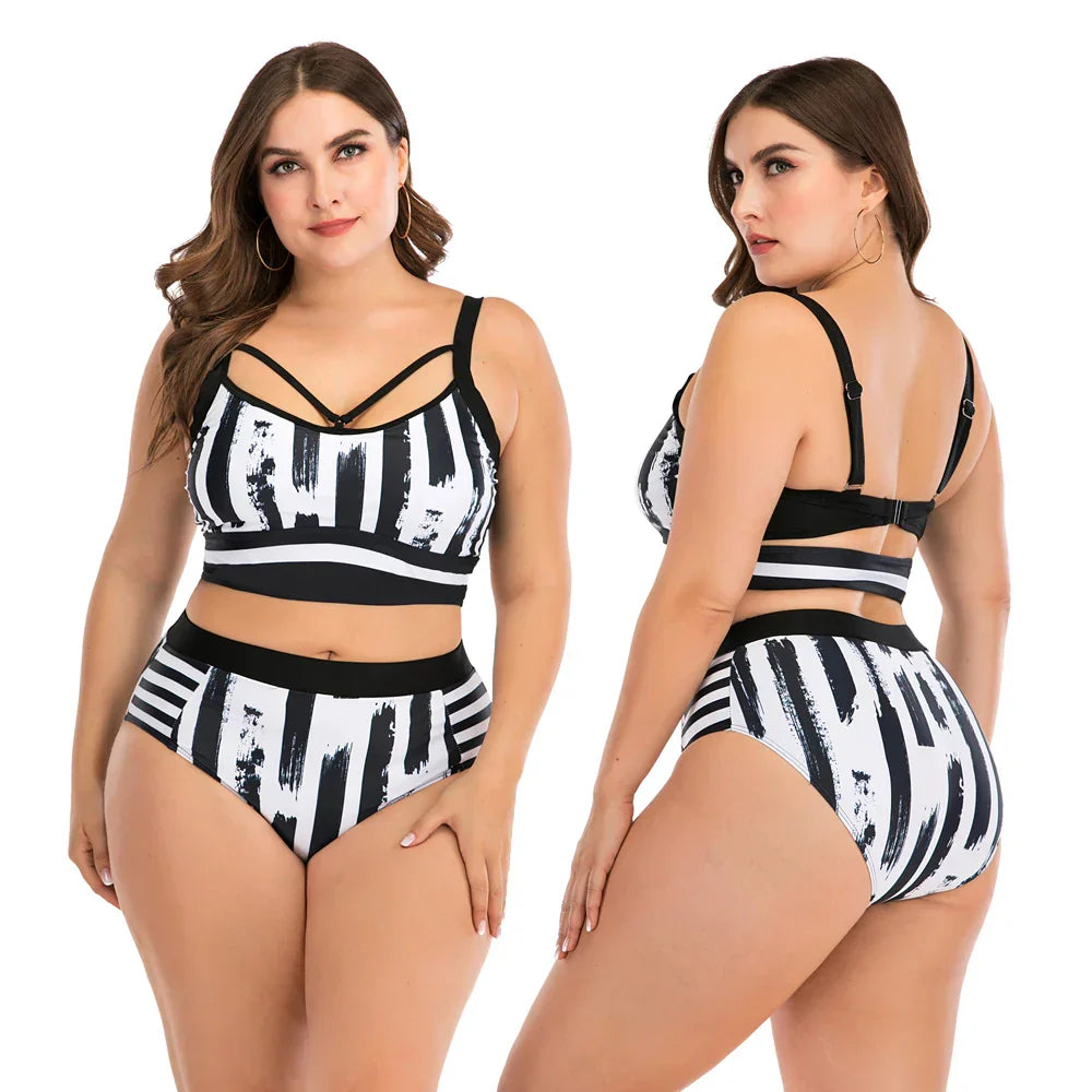 Women High Waist Bikinis set Swimsuit Plus size