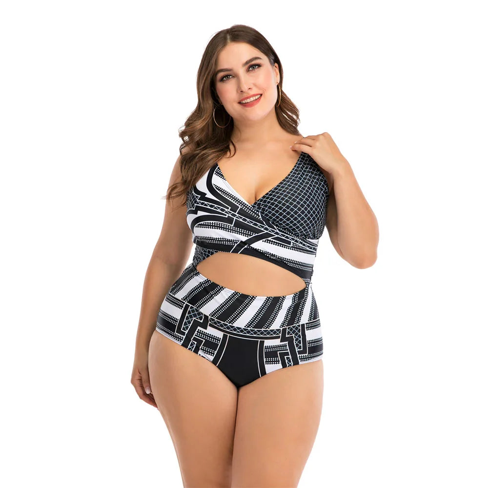 Women High Waist Bikinis set Swimsuit Plus size