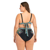Women High Waist Bikinis set Swimsuit Plus size