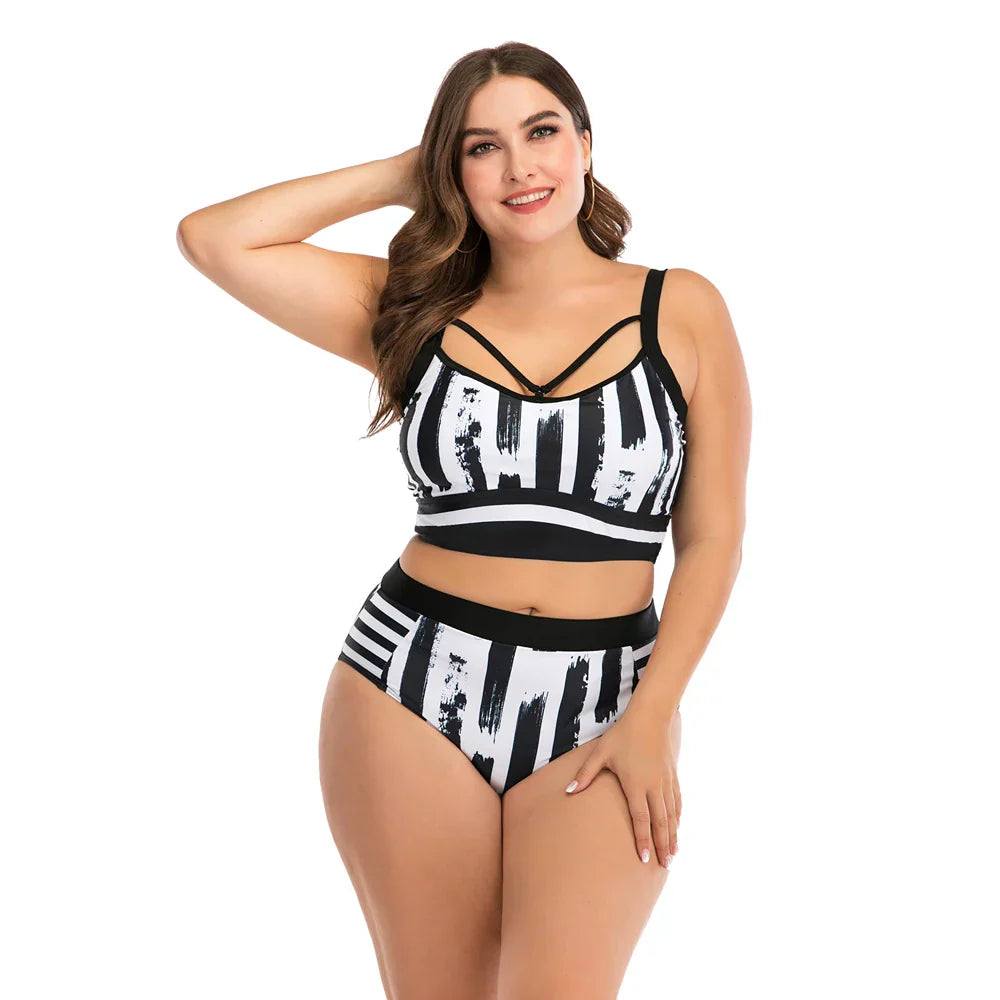 Women High Waist Bikinis set Swimsuit Plus size