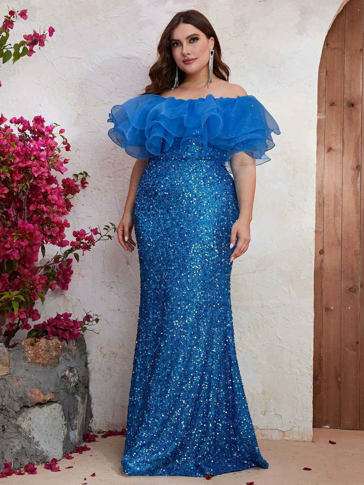 Women Party Dresses Plus Size Fashion Strapless Mesh