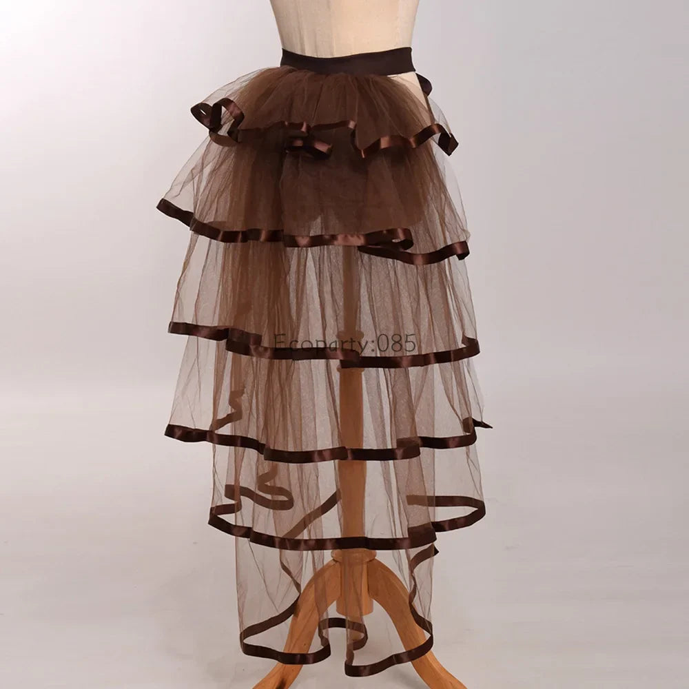 Women Punk Puffy Ruffle Tutu Bustle Skirts Sexy