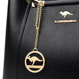 Women Soft Leather Handbags Luxury Designer 3 Layers