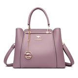 Women Soft Leather Handbags Luxury Designer 3 Layers