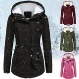 Women's Autumn Winter Coat Warm Solid Plush Thickened