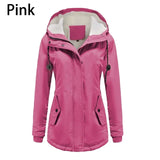 Women's Autumn Winter Coat Warm Solid Plush Thickened