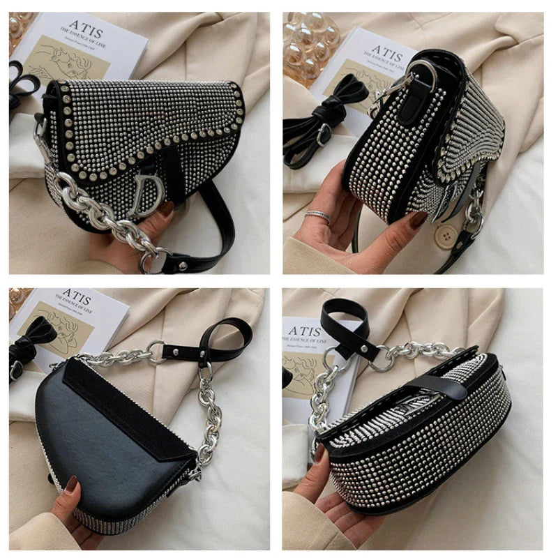 Women's Bag 2024 Trend High-Grade Thick Chain Bright