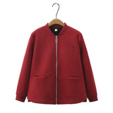 Womens Plus Size Zipper Jacket Autumn Casual Clothing
