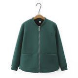 Womens Plus Size Zipper Jacket Autumn Casual Clothing