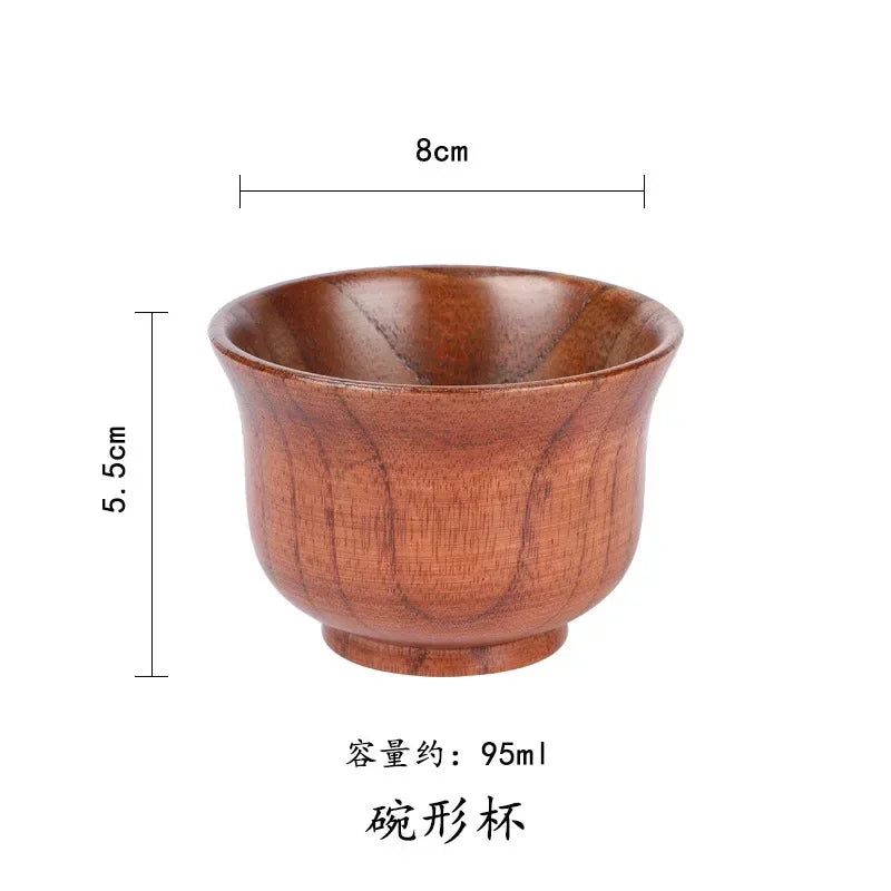 Wooden Big Belly Cups Japan Style Milk Water