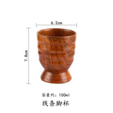 Wooden Big Belly Cups Japan Style Milk Water