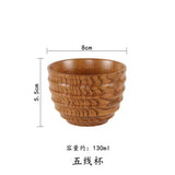 Wooden Big Belly Cups Japan Style Milk Water