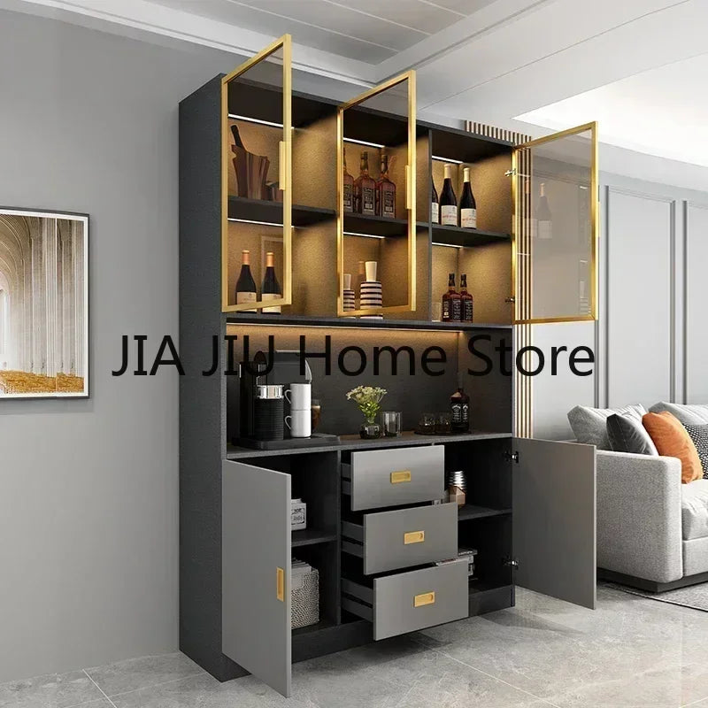 Wooden Display Wine Cabinets Kitchen Storage Living Room
