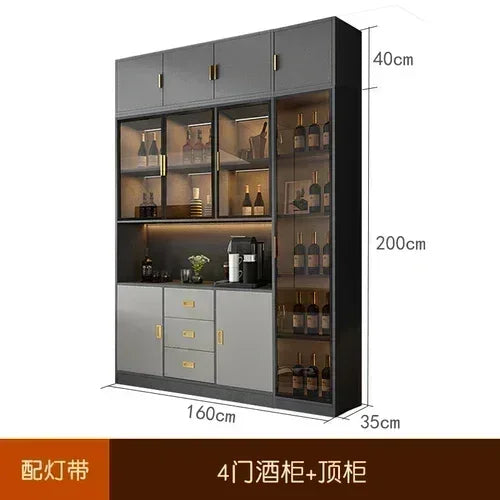 Wooden Display Wine Cabinets Kitchen Storage Living Room