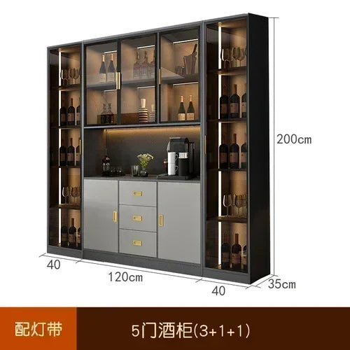 Wooden Display Wine Cabinets Kitchen Storage Living Room