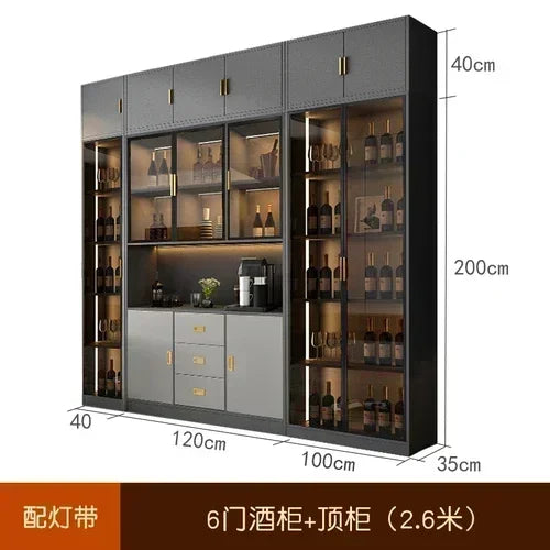 Wooden Display Wine Cabinets Kitchen Storage Living Room